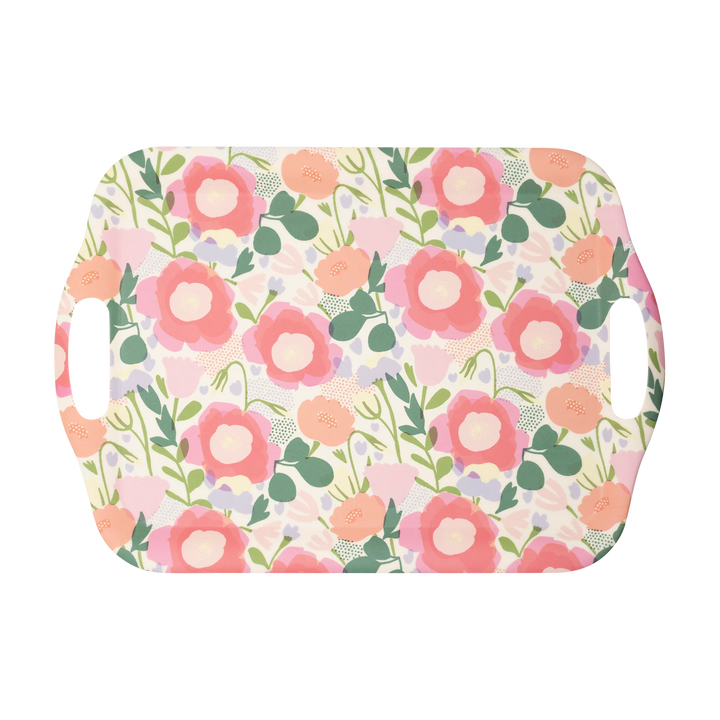 Floral Reusable Bamboo Tray