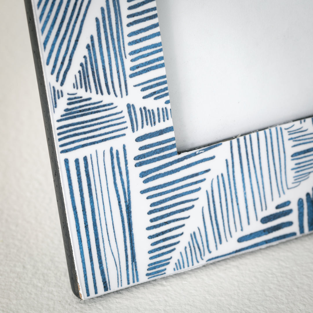 Blue Aztec Pattern Frame, 4x6