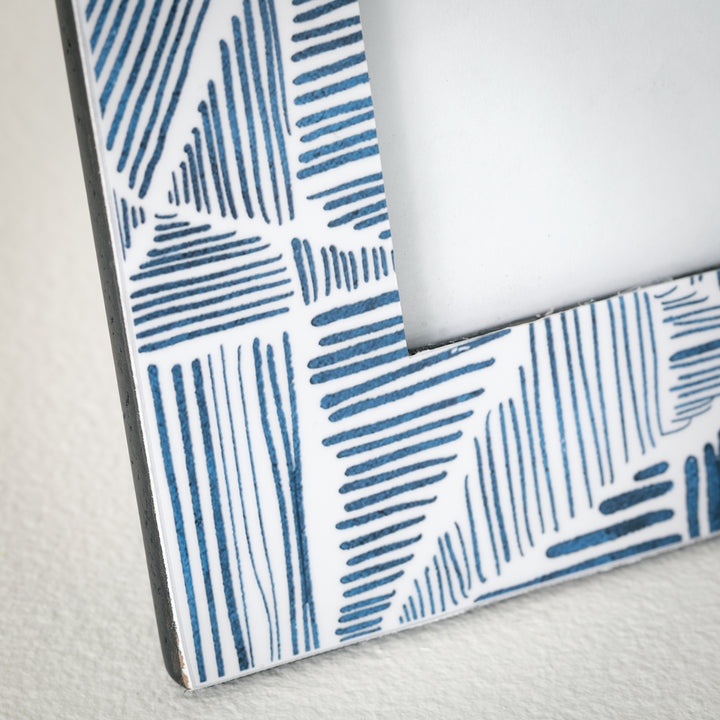 Blue Aztec Pattern Frame, 4x6