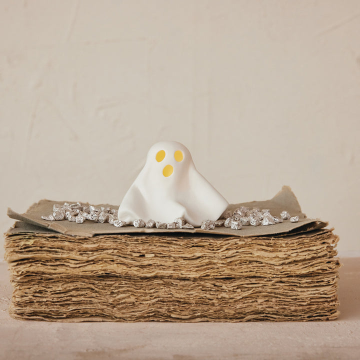 Stoneware Ghost with LED Lights