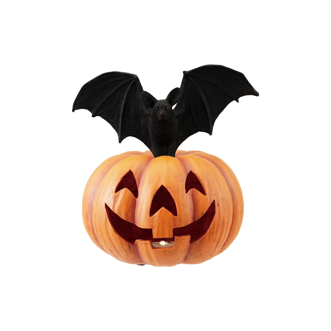 LED Jack-O’-Lantern with Bat
