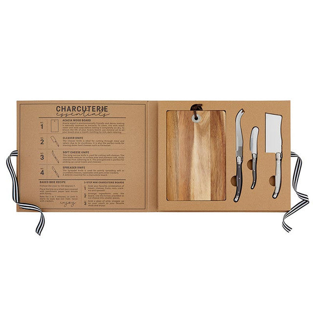 "Good Food" Wood Cheese Board Set Book Box