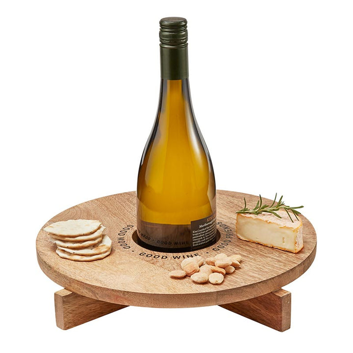 "Good Food..." Wine Holder Cheese Board