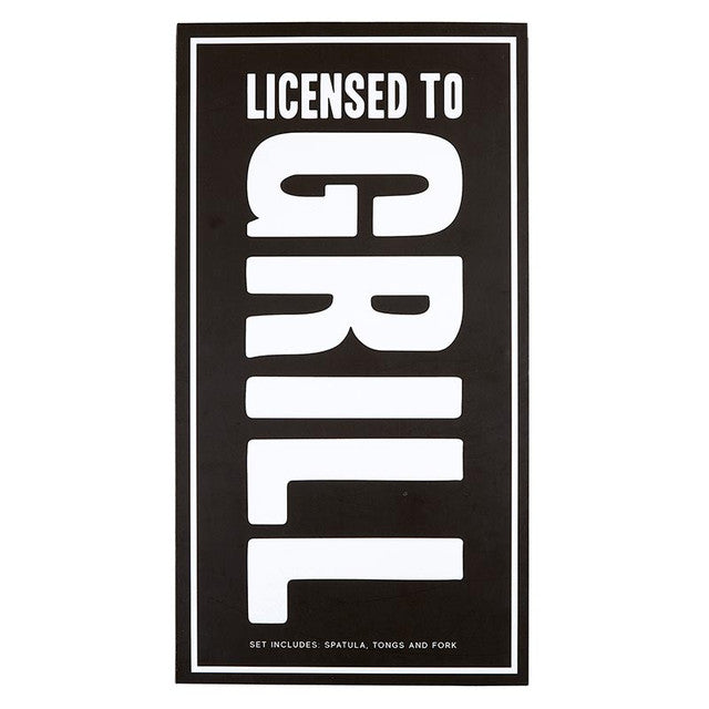 "Licensed to Grill" BBQ Tools Book Box