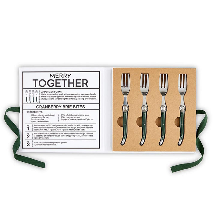 Charcuterie Forks Book Box, Green