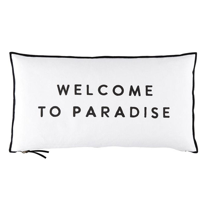 "Welcome to Paradise" Lumbar Pillow