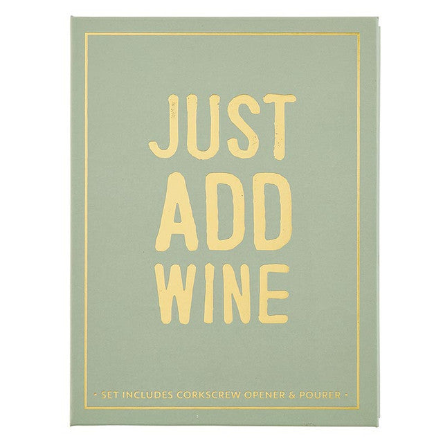 "Just Add Wine" Wine Serving Book Box