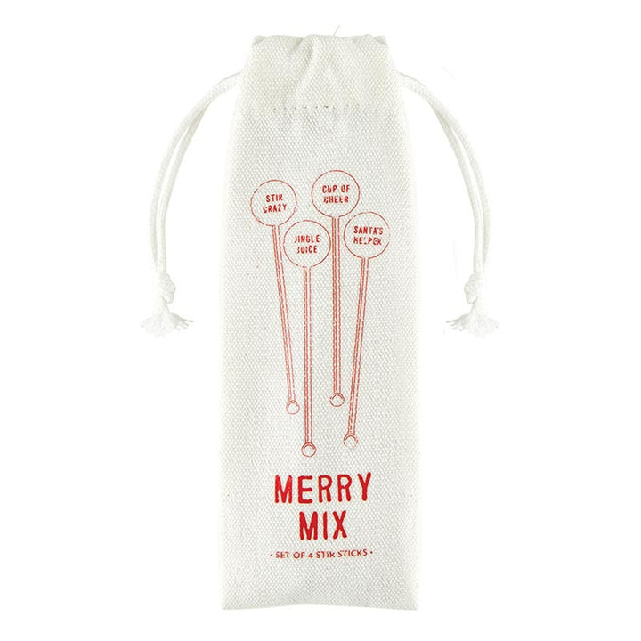 "Merry Mix" Stir Stix, set of 4