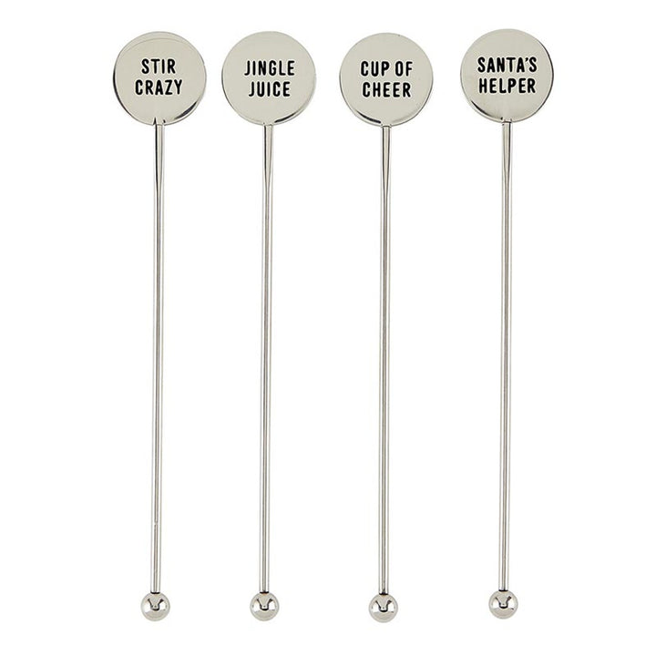 "Merry Mix" Stir Stix, set of 4