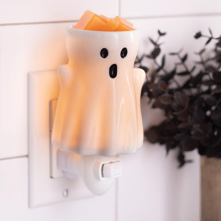 White Ghost Plug-In Wax Melt Warmer – Halloween Fragrance Warmer