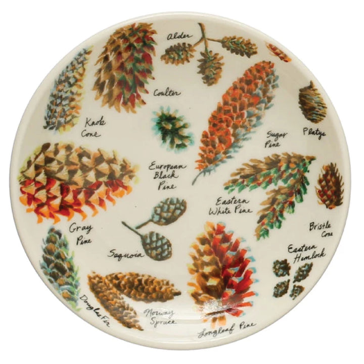 Evergreen Botanicals Stoneware Plate, 4" Round