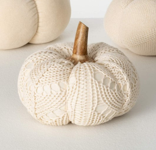 Cream Plush Pumpkins