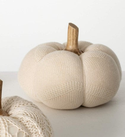 Cream Plush Pumpkins