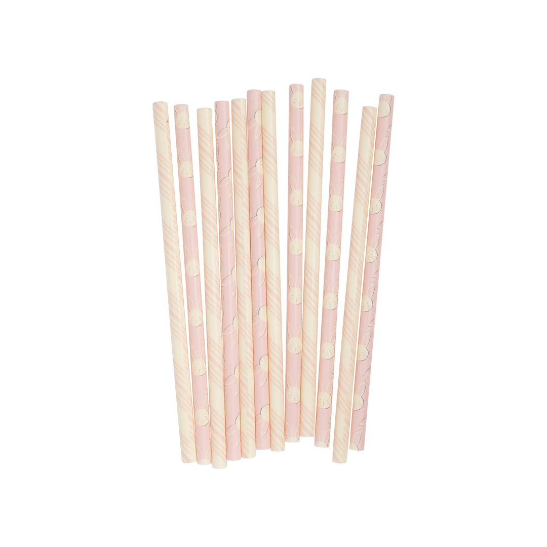 Bunny Reusable Straws, 12 ct