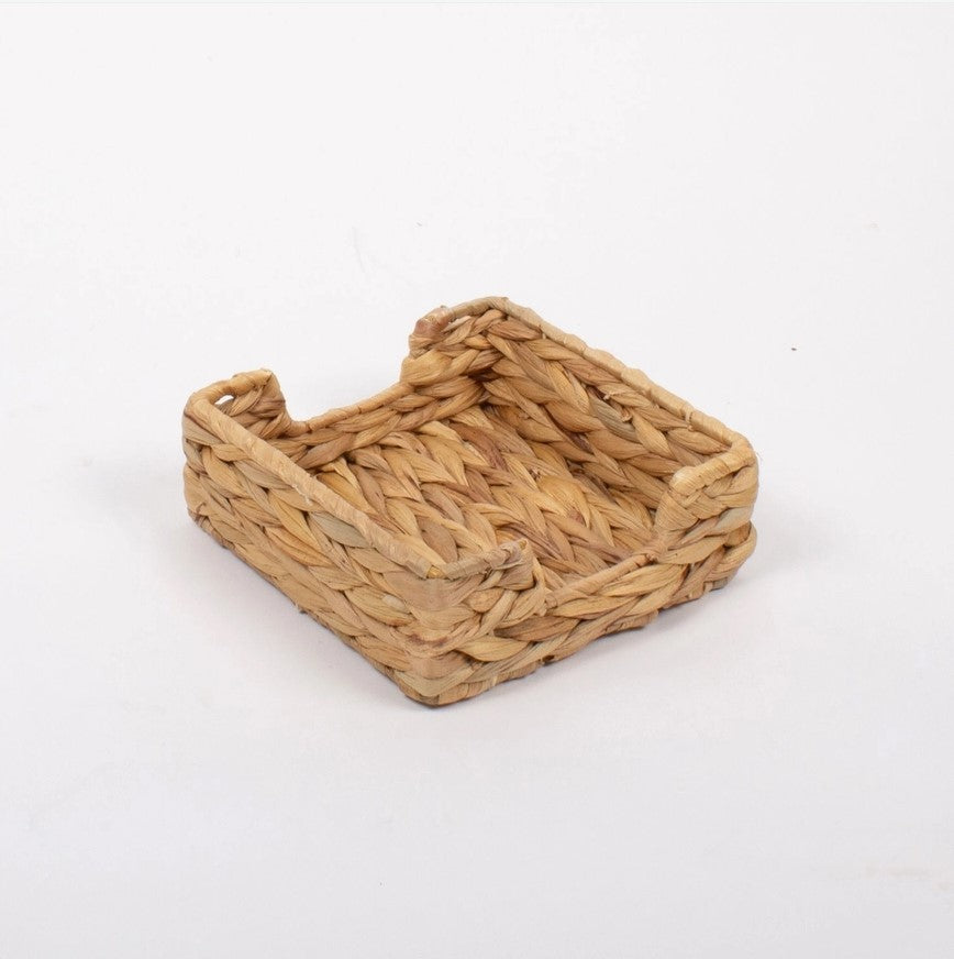 6" Natural Woven Cocktail Napkin Tray