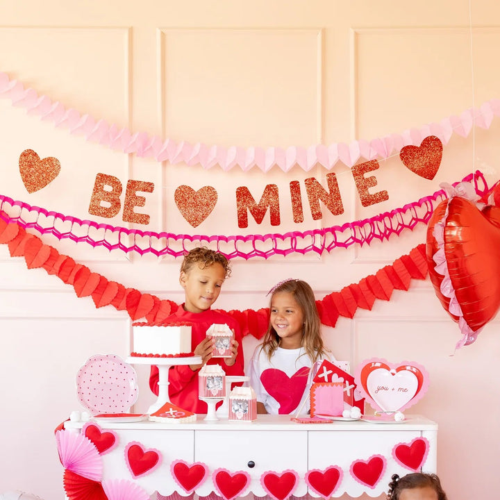 "Be Mine" Glitter Banner, 6'