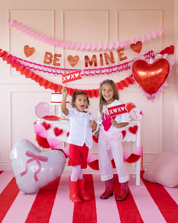"Be Mine" Glitter Banner, 6'