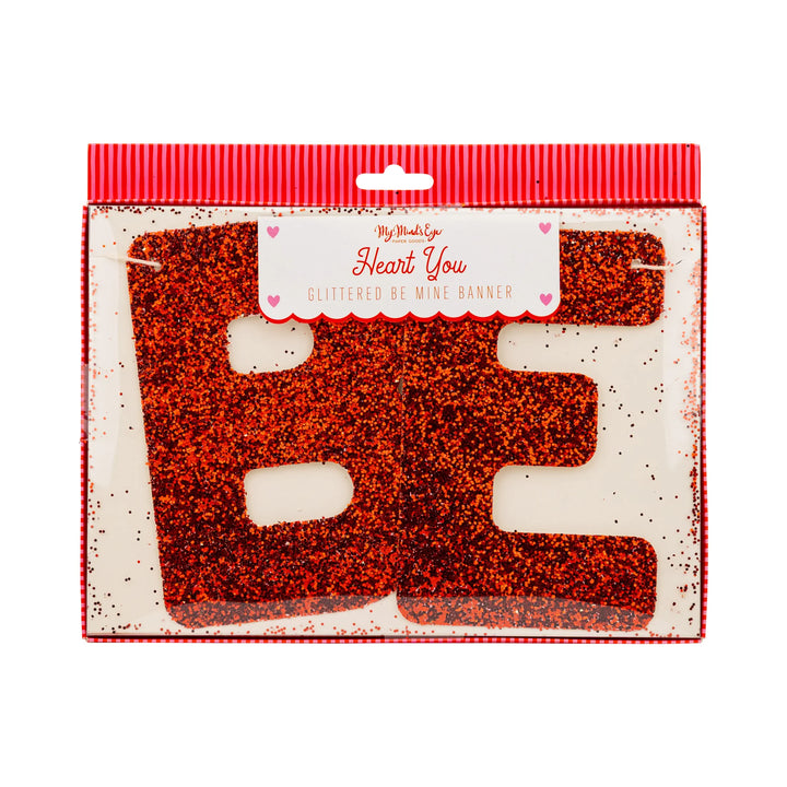 "Be Mine" Glitter Banner, 6'
