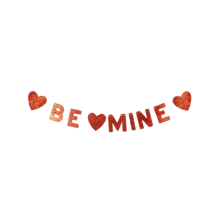 "Be Mine" Glitter Banner, 6'