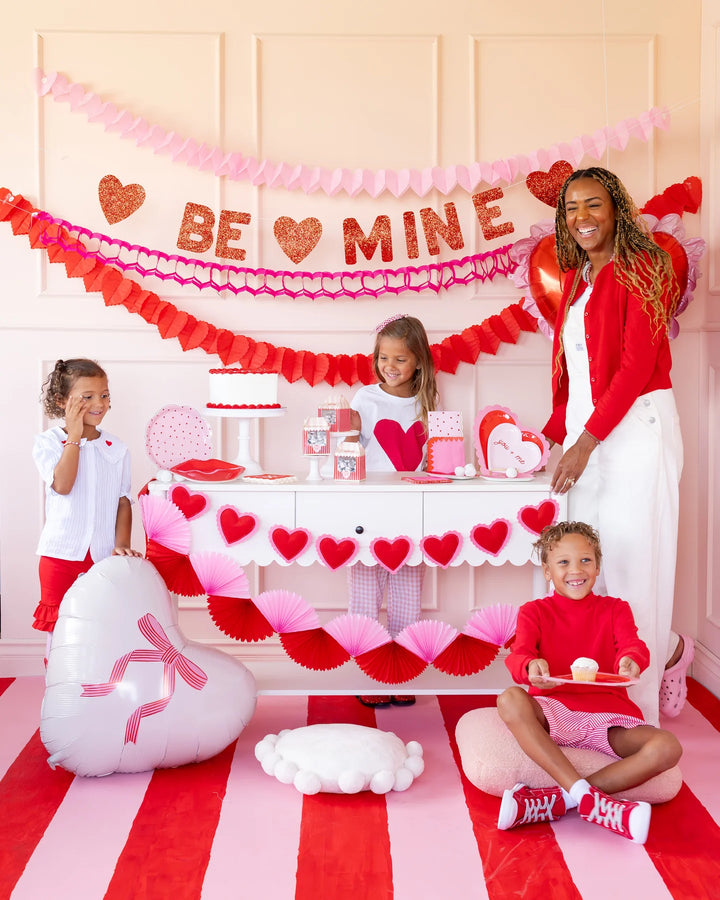 Conversation Heart Shaped Plate Set, 8 Plates