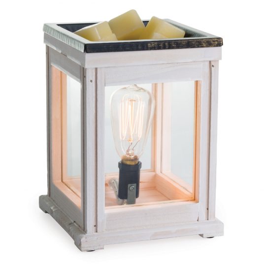 Aged White Lantern Illuminated Fragrance Warmer