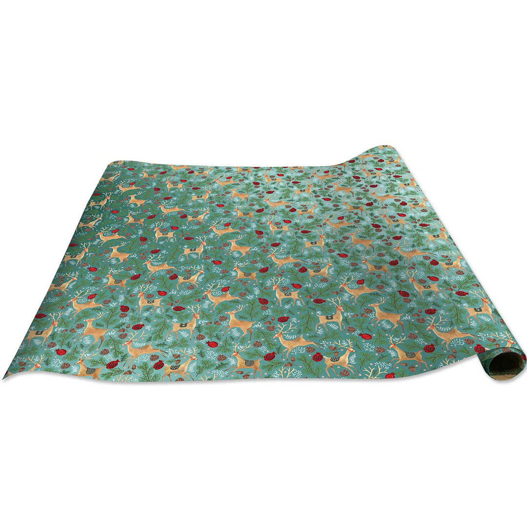 Reindeer Tapestry Christmas Gift Wrap, 10 ft x 30"