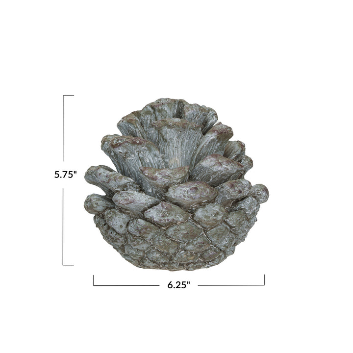 Pinecone Finial, Resin Verdigris Finish