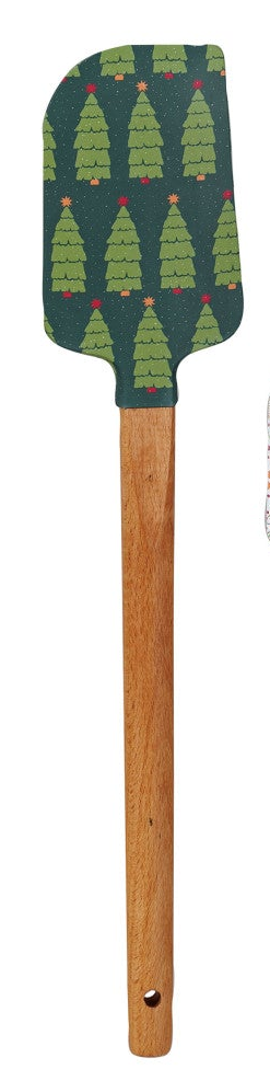 Holiday Spatulas, Silicone + Wood