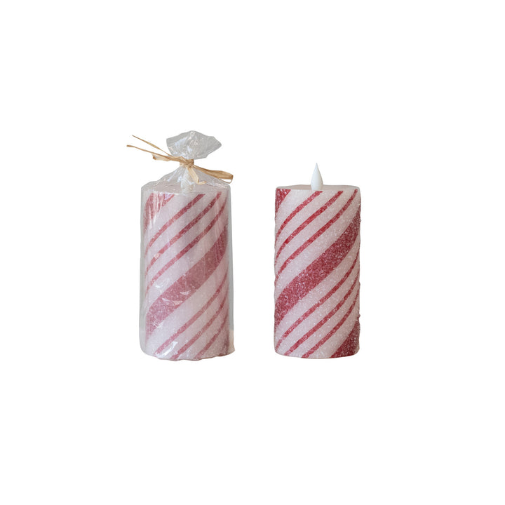 Candy Cane Flameless LED Candles with Timer