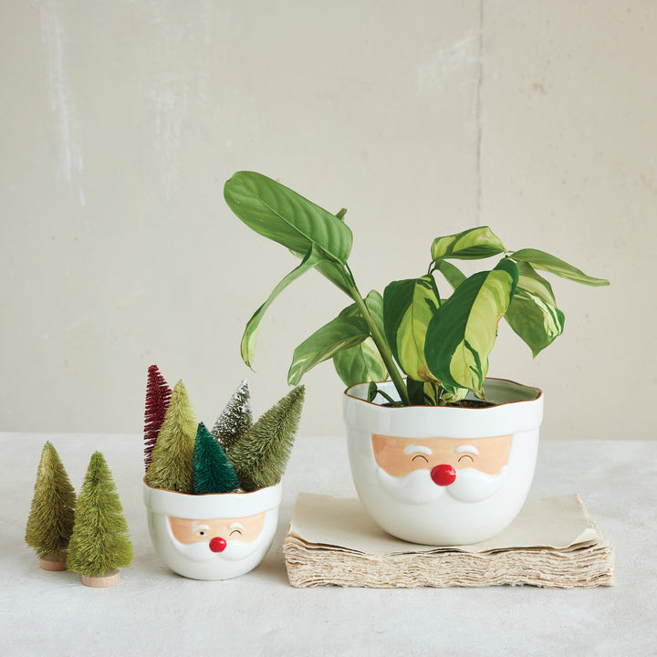 Stoneware Santa Head Mixing Bowl