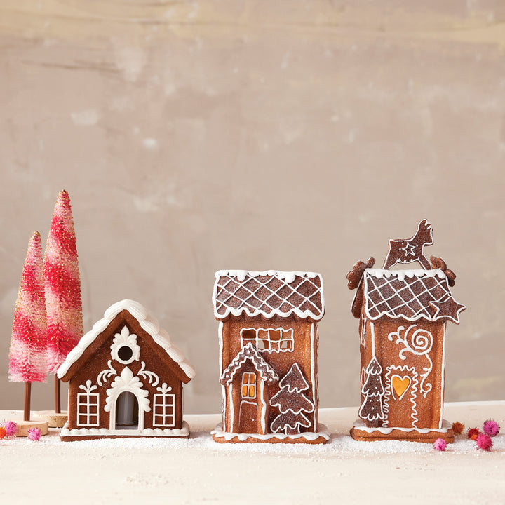 Resin Gingerbread House with LED Light