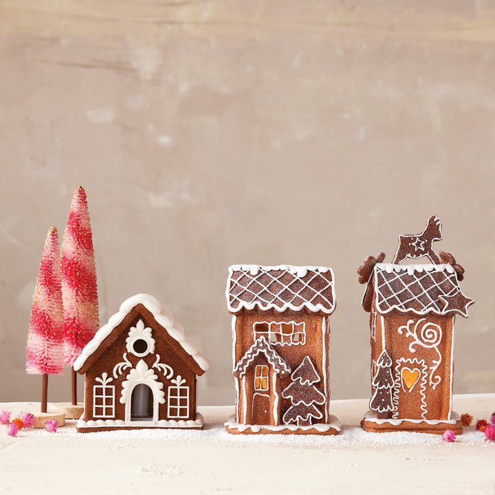 Resin Gingerbread House with LED Light