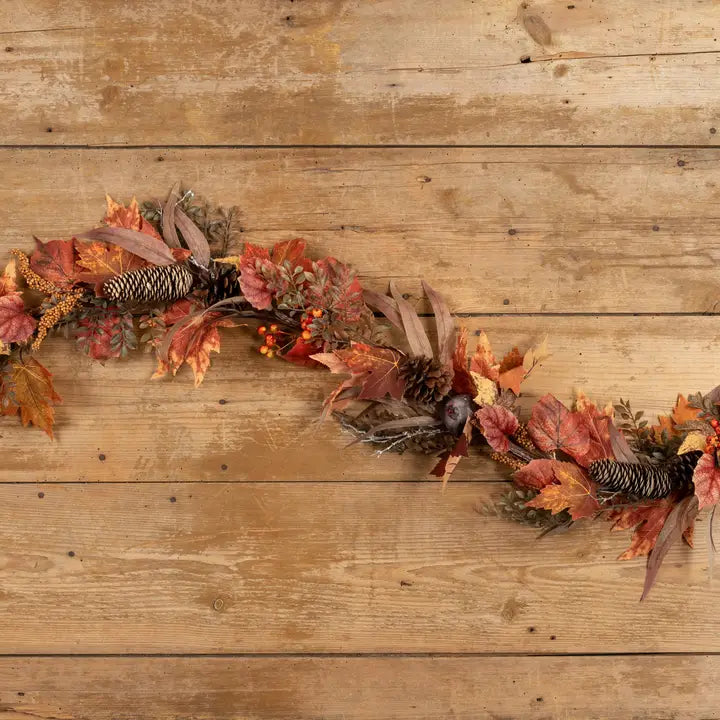 6-Foot Maple Leaf and Eucalyptus Fall Garland