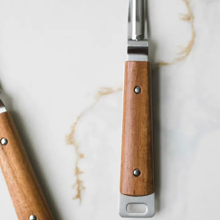 Heirloom Wood Handle Straight Vegetable Peeler