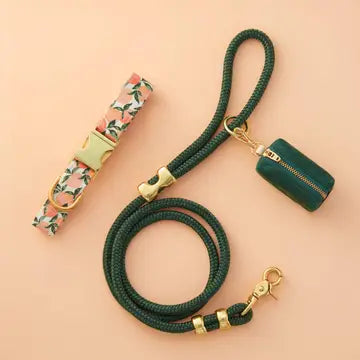 Evergreen Waxed Canvas Dog Poop Bag Dispenser