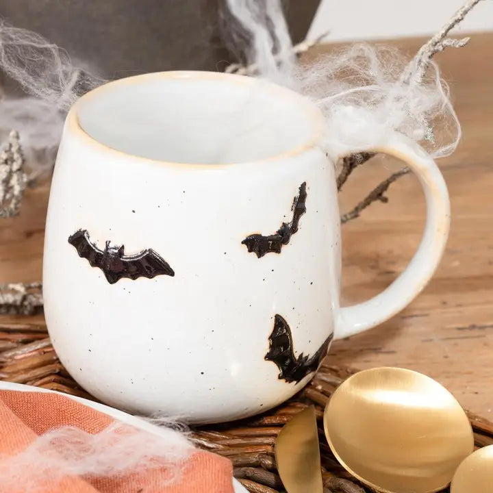 Let’s Go Batty Stoneware Halloween Mug