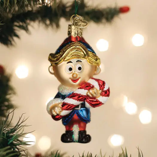 Hermey the Elf Handcrafted Glass Christmas Ornament