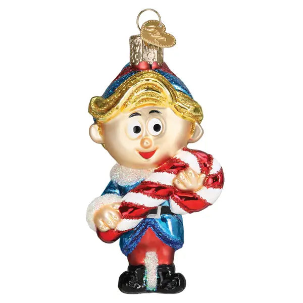 Hermey the Elf Handcrafted Glass Christmas Ornament