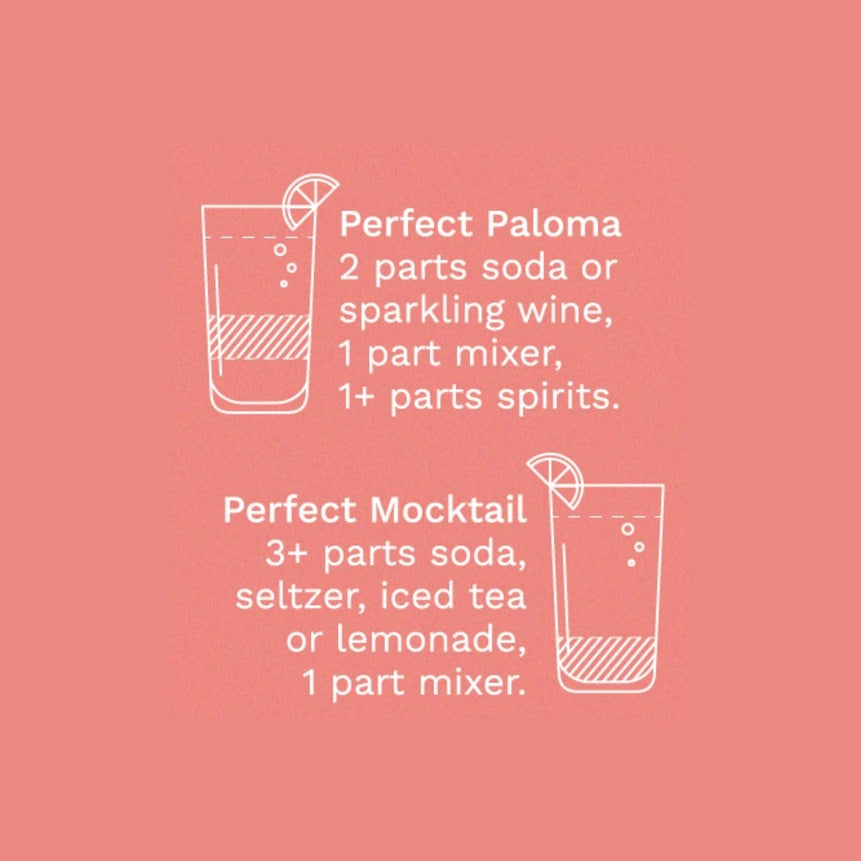 Paloma Natural Cocktail + Mocktail Mixer, 16 oz