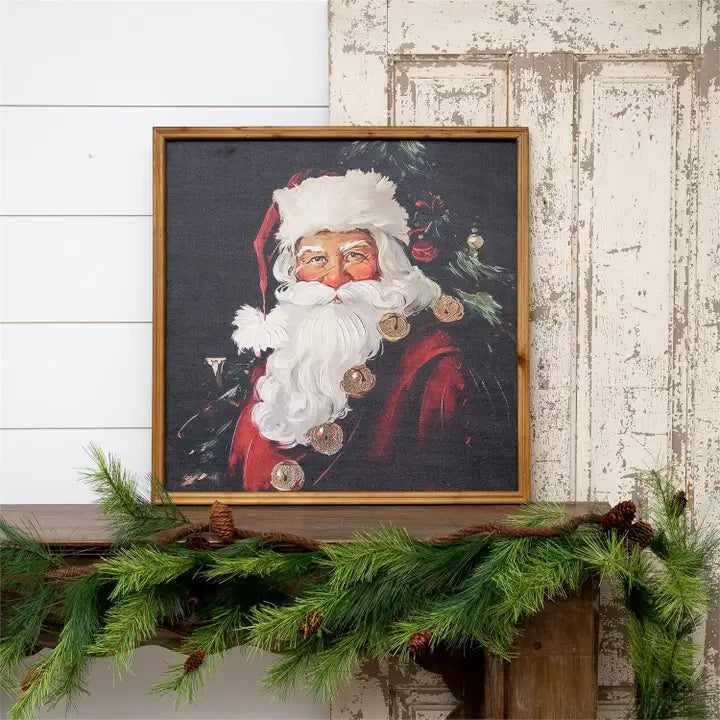 Framed Classic Santa Christmas Portrait