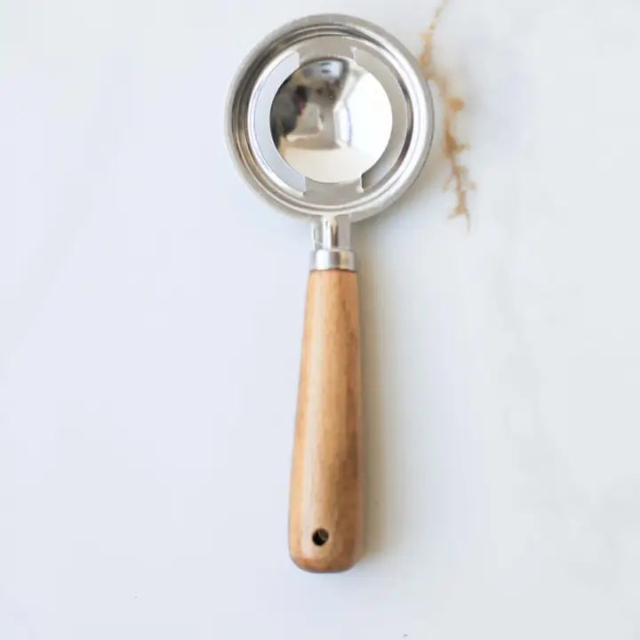 Wood Handle Stainless Steel Egg Separator