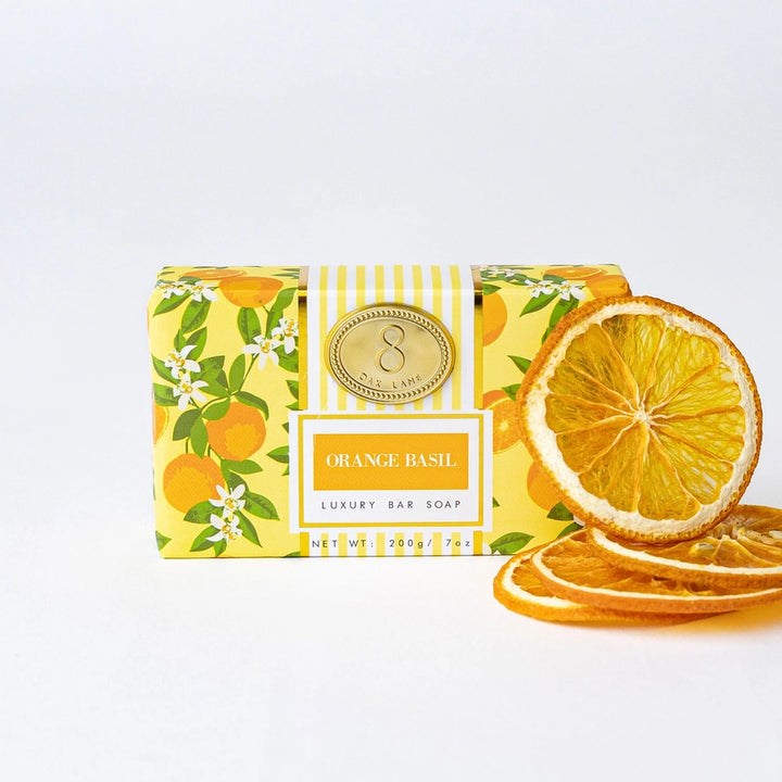 Orange Basil Wrapped Bar Soap, 7oz