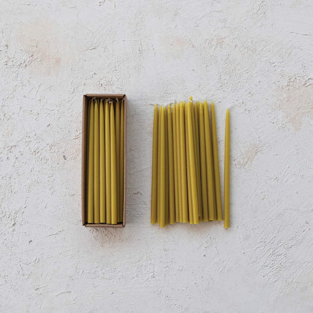 Unscented Thin Taper Candles, 1/2" dia, 24 ct