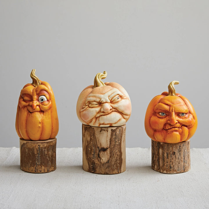 Resin Pumpkin w/ Face