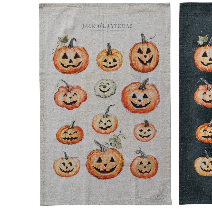 Jack-O-Lantern Tea Towel