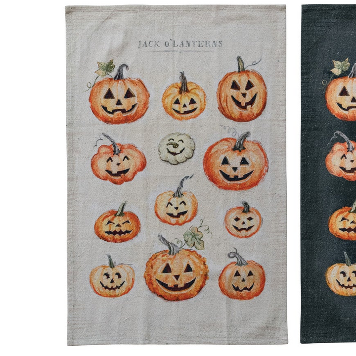 Jack-O-Lantern Tea Towel