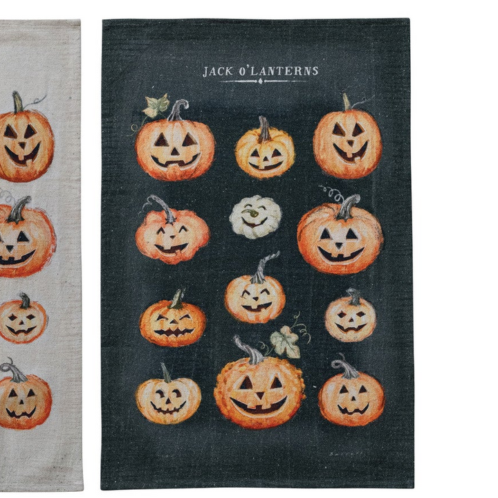Jack-O-Lantern Tea Towel