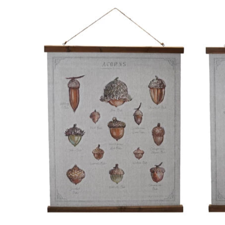 Autumn Canvas + Wood Scroll Wall Art, 22" x 29"