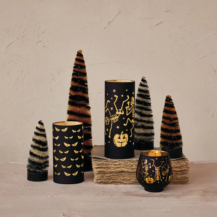 Laser Etched Spooky Glass Decor