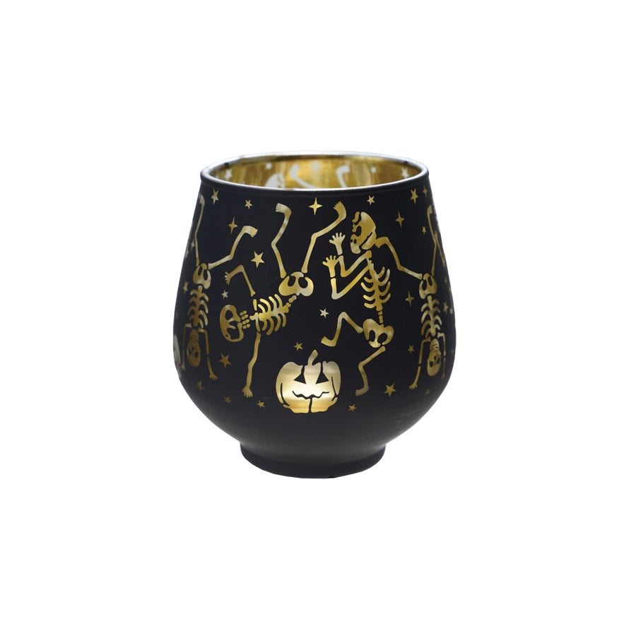 Laser Etched Spooky Glass Decor